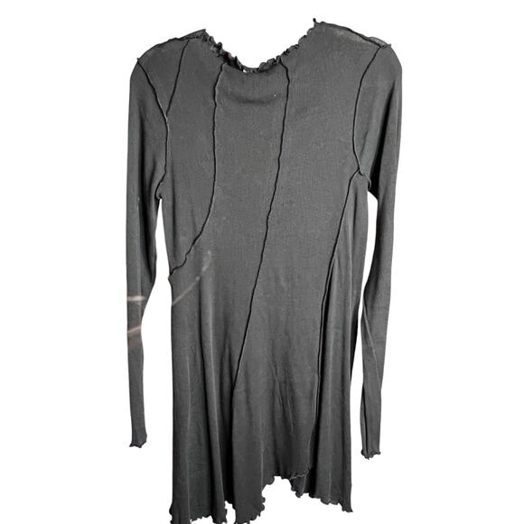 - Free People Full Swing Tunic Top Dark Gray washed Black NWOT - Picture 1 of 8
